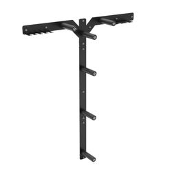 Mikolo Wall Mounted Storage Rack, 6 Pegs 5 Hooks and 2 Barbell Storage Rack, 850LBS Loading Capacity