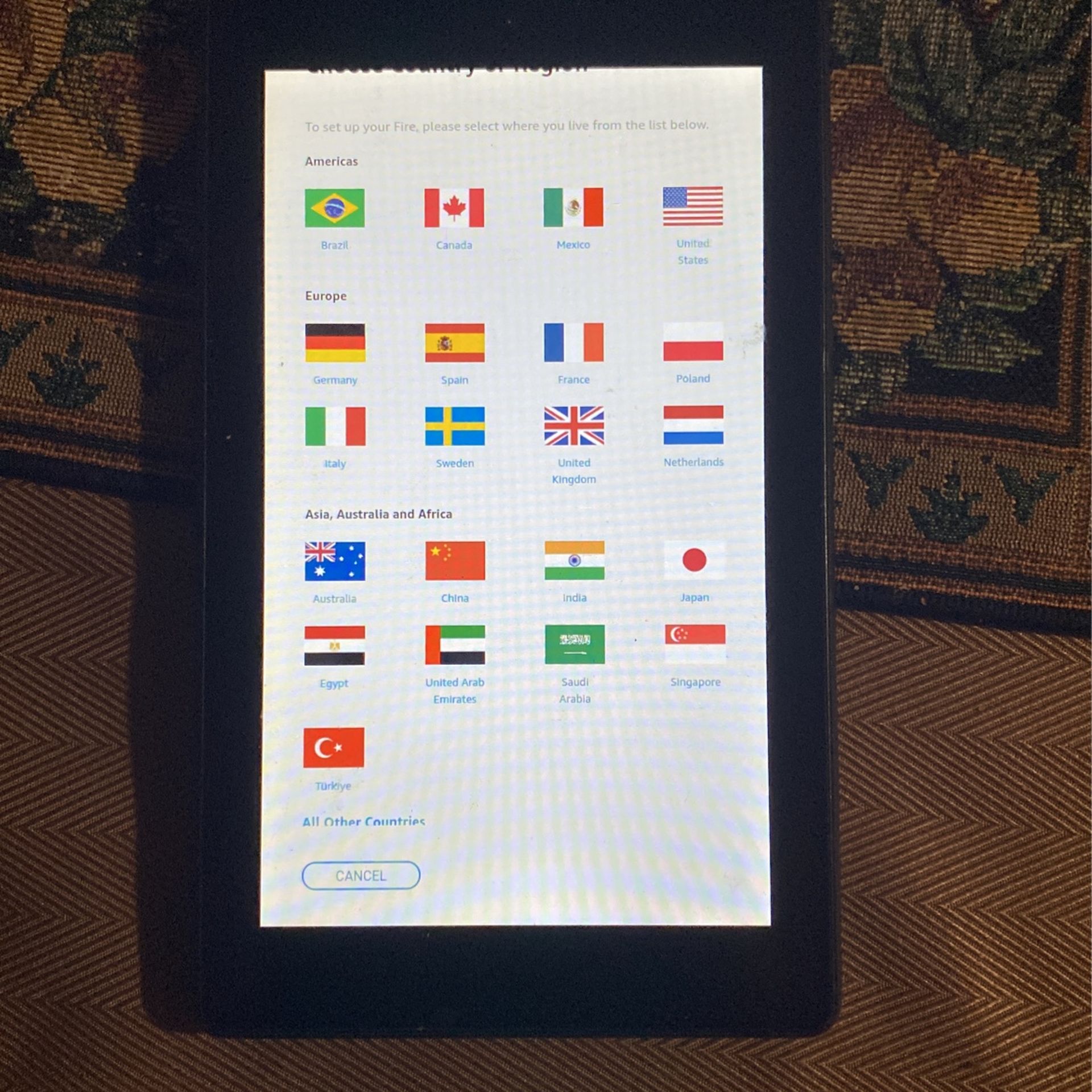 Amazon fire tablet
