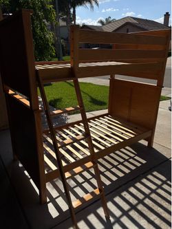 Solid wood bunk beds/ two twin bed frames
