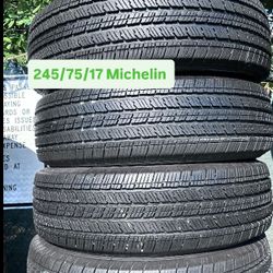 SET OF FOUR ALMOST NEW TIRES 245/75/17 MIOCHELIN