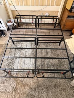 Full size foldable bed frame