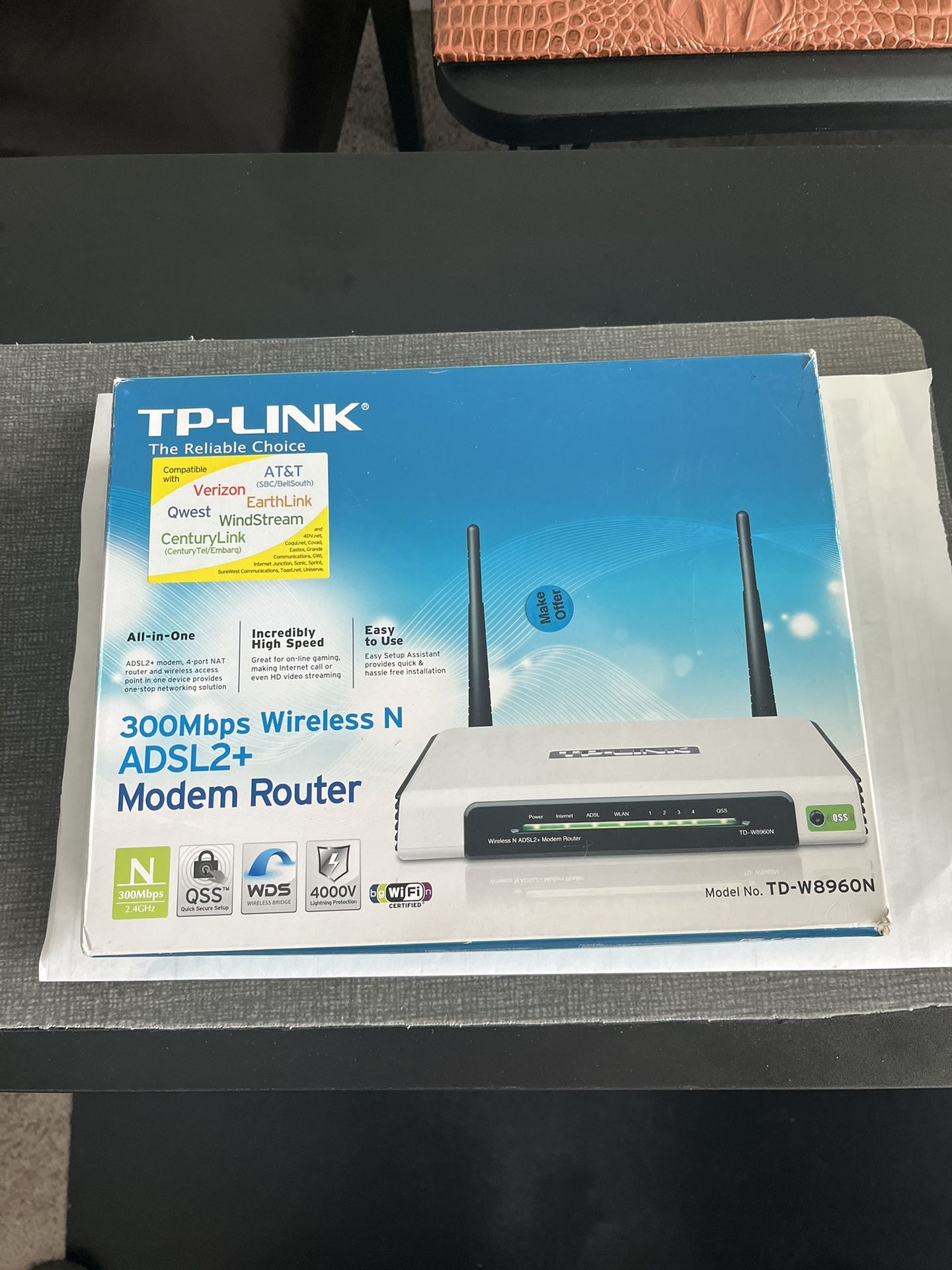TP Link Model# TD-W8960N Wireless Router