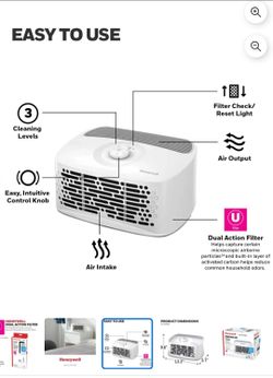 Honeywell tabletop Fresher Air Purifier
