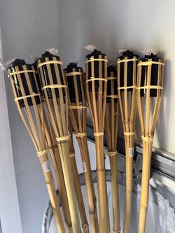 Bamboo Tiki Torches Set