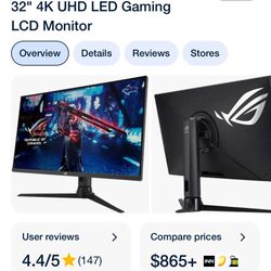 Asus ROG Strix XG32UQ 32" 4K UHD LED Gaming LCD Monitor