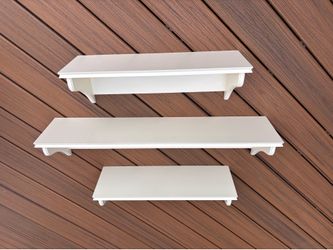 3 White Pottery Barn shelves