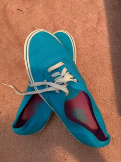 Turquoise Vans tennis shoes - size 7.5 women’s or 9.5 men’s