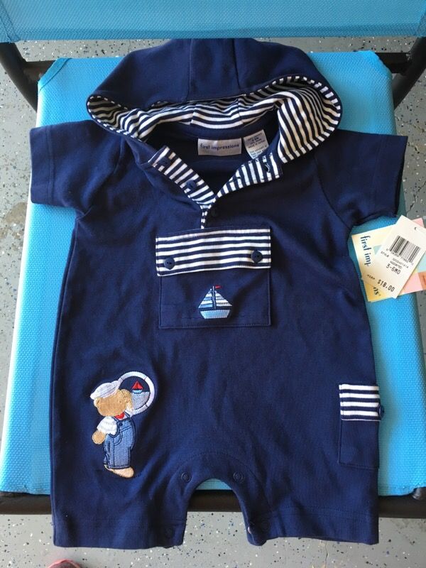 First impression hooded onesie
