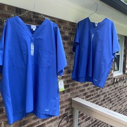 2 NEW LANDAU MENS TOPS SCRUBS 2XT