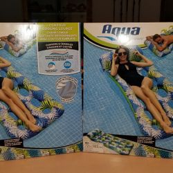2 NEW AQUA CONTOUR COOLING LOUNGE COZI SOFT COLOR CHANGE FABRIC.  25.00 EACH.  PICK UP MIDDLEBORO ONLY FINAL SALE 