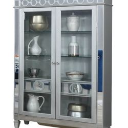 Two glass curio cabinet
