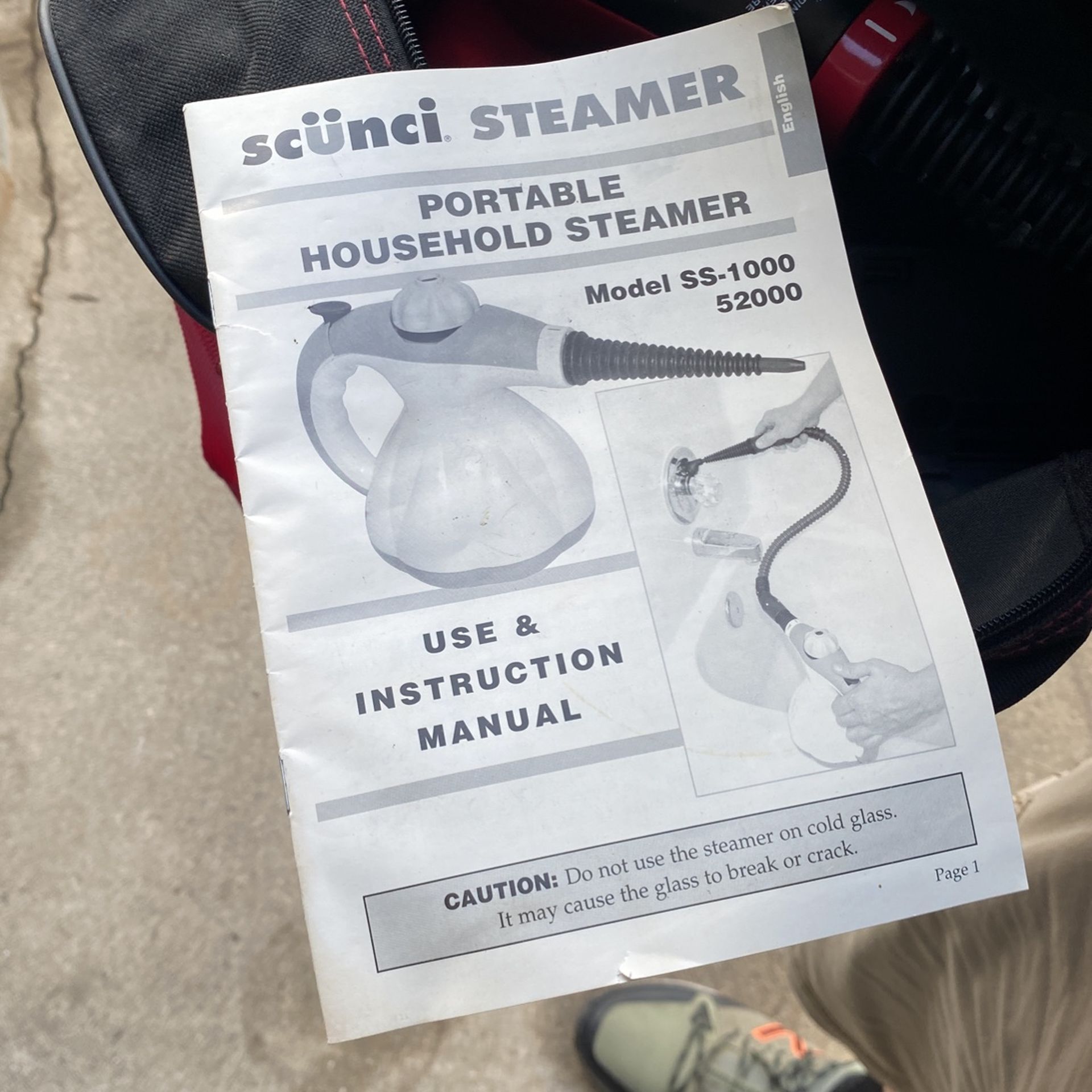 Scunci SS1000 Hand Held Steam Cleaner with Attachments