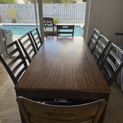 Dinner Table With 8 Chairs