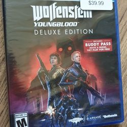 Wolfenstein Youngblood Deluxe Edition includes Buddy Pass (Playstation 4 PS4)NEW