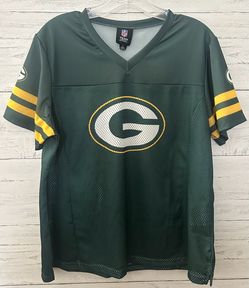Green Bay Packers Women’s Large Mesh Jersey Green Gold NFL Team Apparel