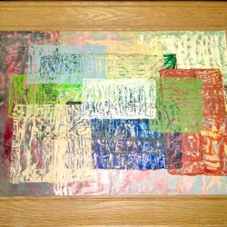 Framed Acrylic Abstract Painting