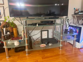 Glass tv console