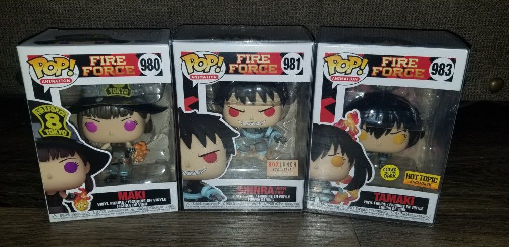 Funko pop Animate Fire force With Protector Cases