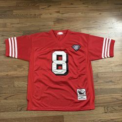 49ers Steve Young 8 San Francisco Mitchell & Ness 75th Anniversary 