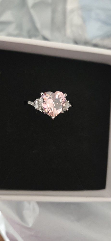 Size 7 Sterling Silver Heart-shaped Ring