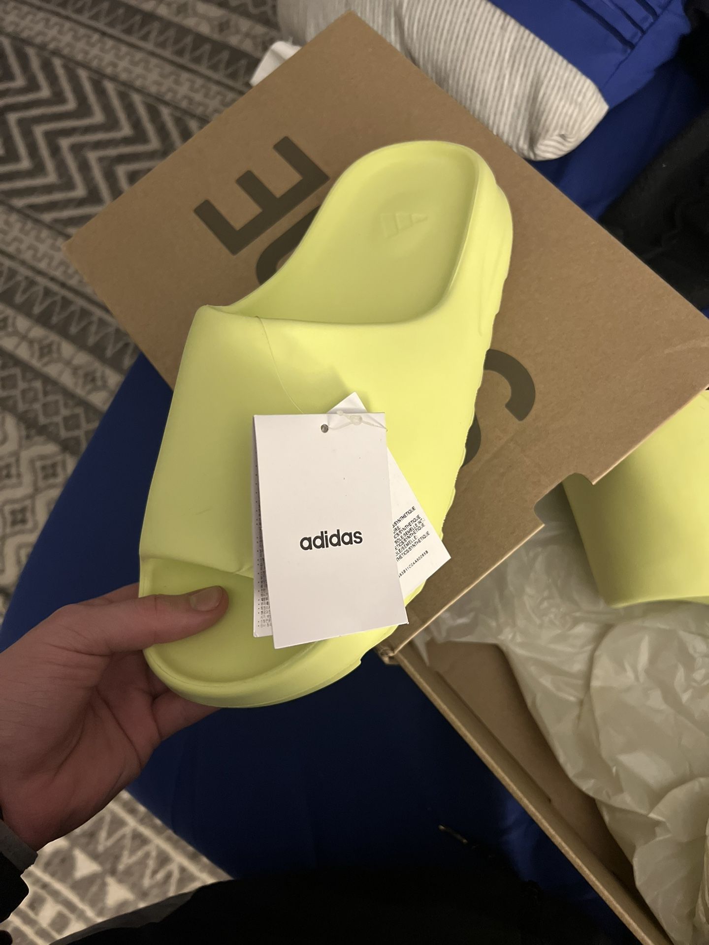 Yeezy slides neon Glow