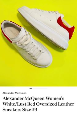 Alexander McQueen Oversized Sneakers White Red Size 39