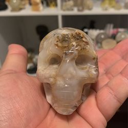 Flower Agate Skull $30