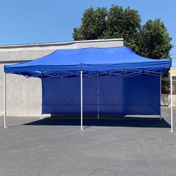 (New in box) $205 Heavy-Duty Canopy 10x20 ft with (2 Sidewalls), EZ Popup Shade Outdoor Gazebo, Carry Bag