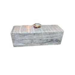 Gray Marble Storage Box With Agate Handle