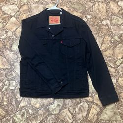 Levi Jacket, Men’s Black Denim Red Tag Levi Jacket (like new)