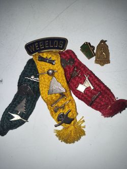 Vintage boy scout pins and more