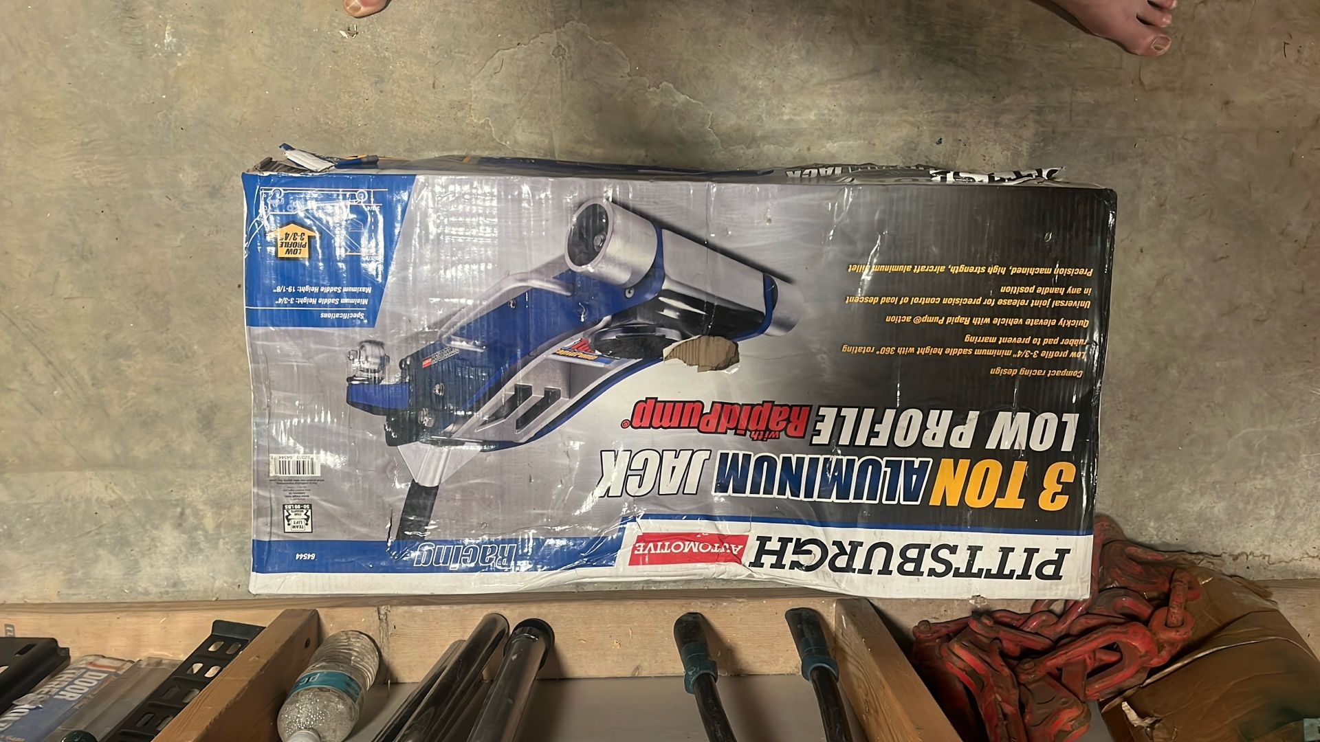 New Never Used Pittsburgh 3 Ton Low Profile Aluminum Floor Jack