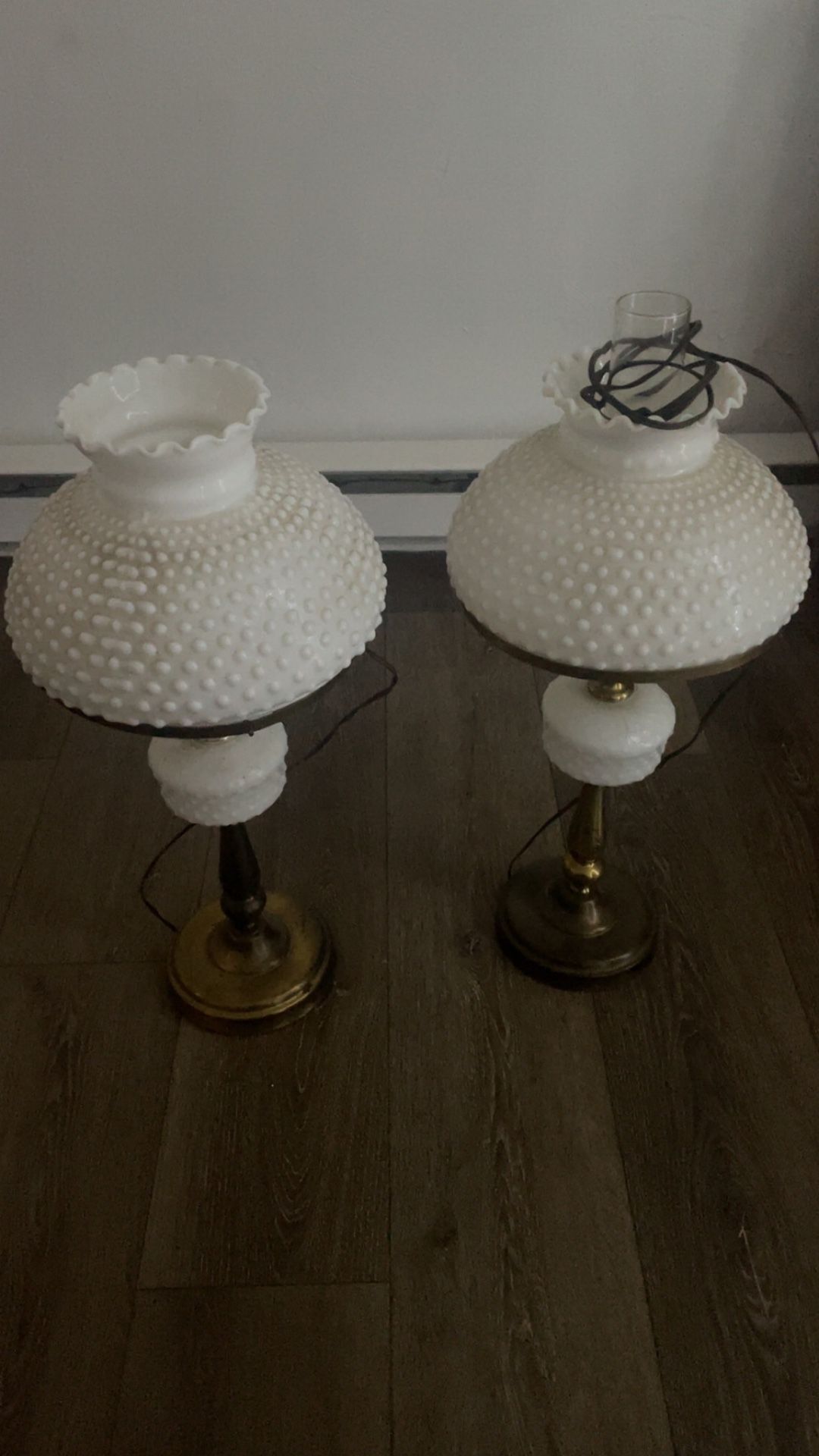 Milk Glass Lamps
