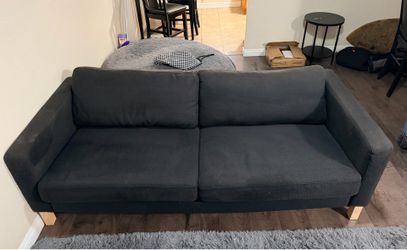 IKEA dark gray sofa