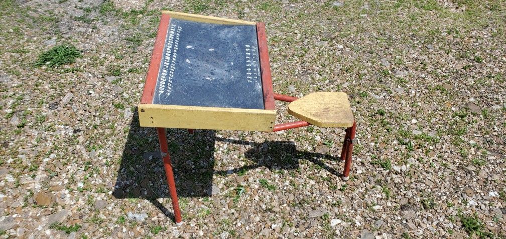 Antique Child's Chalkboard Desk Rare