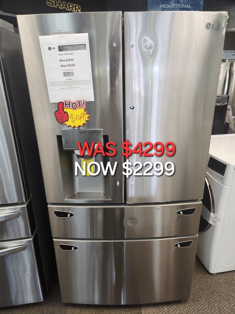 30 Cu. Ft. 4 Door French Door Refrigerator, Door IN Door , Full Convert Drawer, Craft Ice