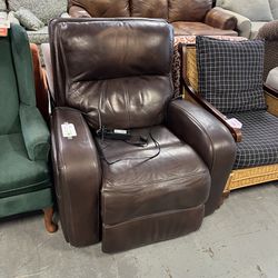 Brown Leather Electric Recliner (in Store)