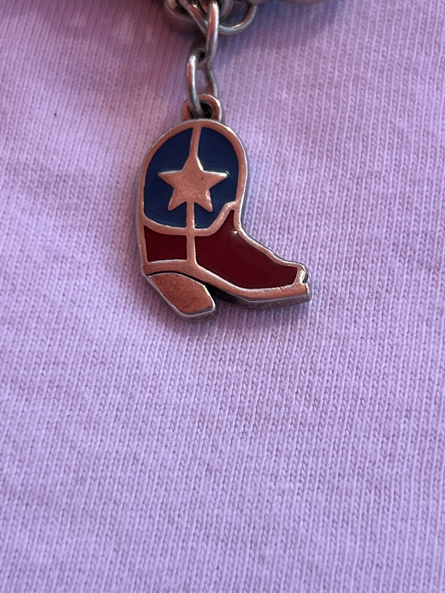 James Avery Retired Enamel Texas Boot Charm