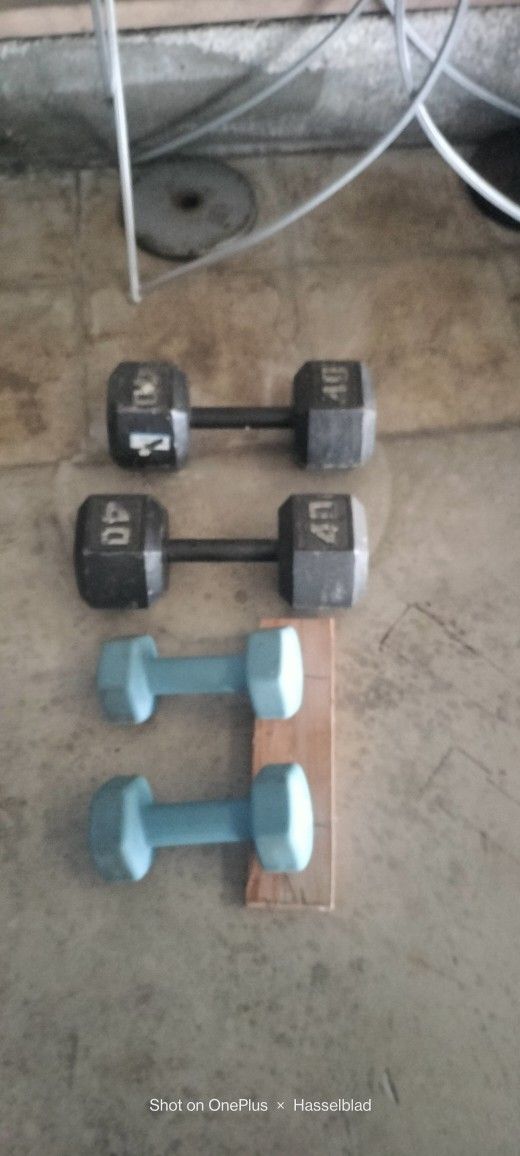 Dumbbells Two 20 Pounds And Two 40 Pounds