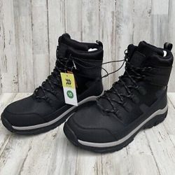 Waterproof Winter Work Boots Black 9 Thermolite