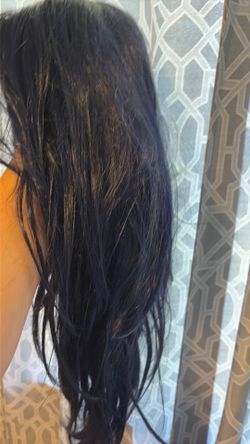 Blue wig