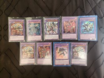 Yugioh Trading Card Lot Of 9! Hits. Holos. TCG. Mixed Lot.