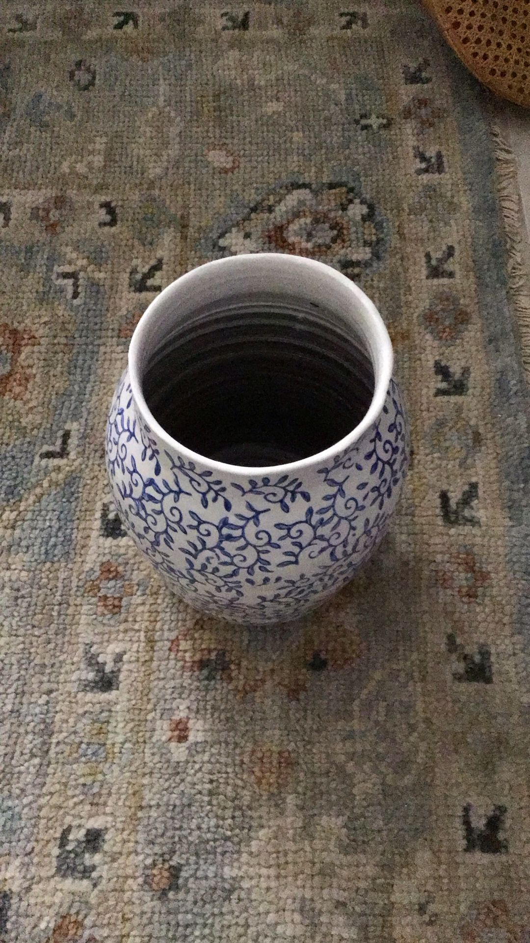 White And Blue China Vase