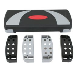 New 30'' Adjustable Workout Aerobic Step Platform w 4 Risers 4’’- 6’’- 8’’, Exercise Stepper Non-Sli