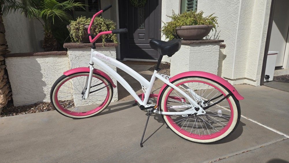 Soul Beach Cruiser- Pink & White