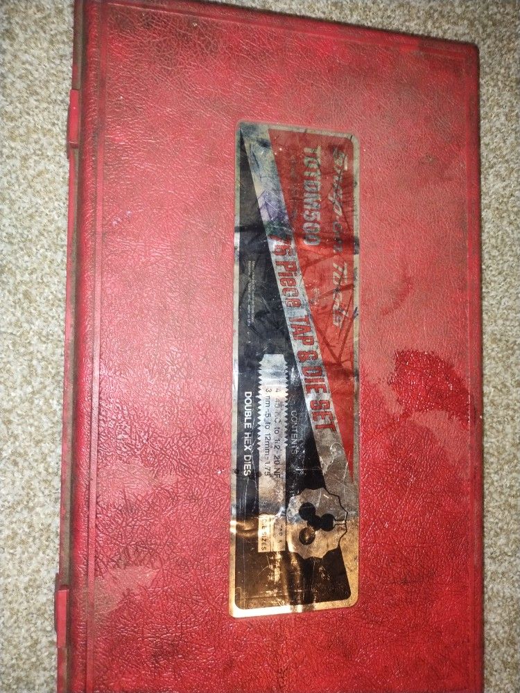 Snap On TDTDM500A 76 Piece Tap & Die Tool Set with Case