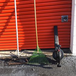 Corded Leaf Blower And Two Rakes