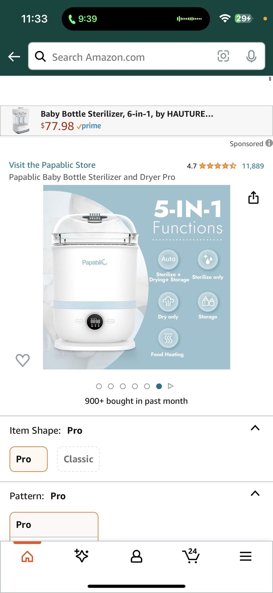 Papablic 5 In 1 Bottle Sterilizer Pro