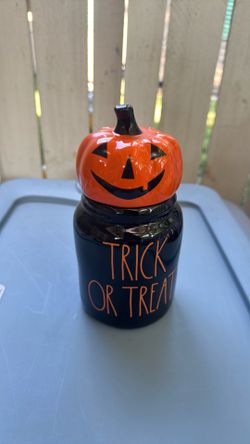 Rae Dunn Halloween Trick or treat jar