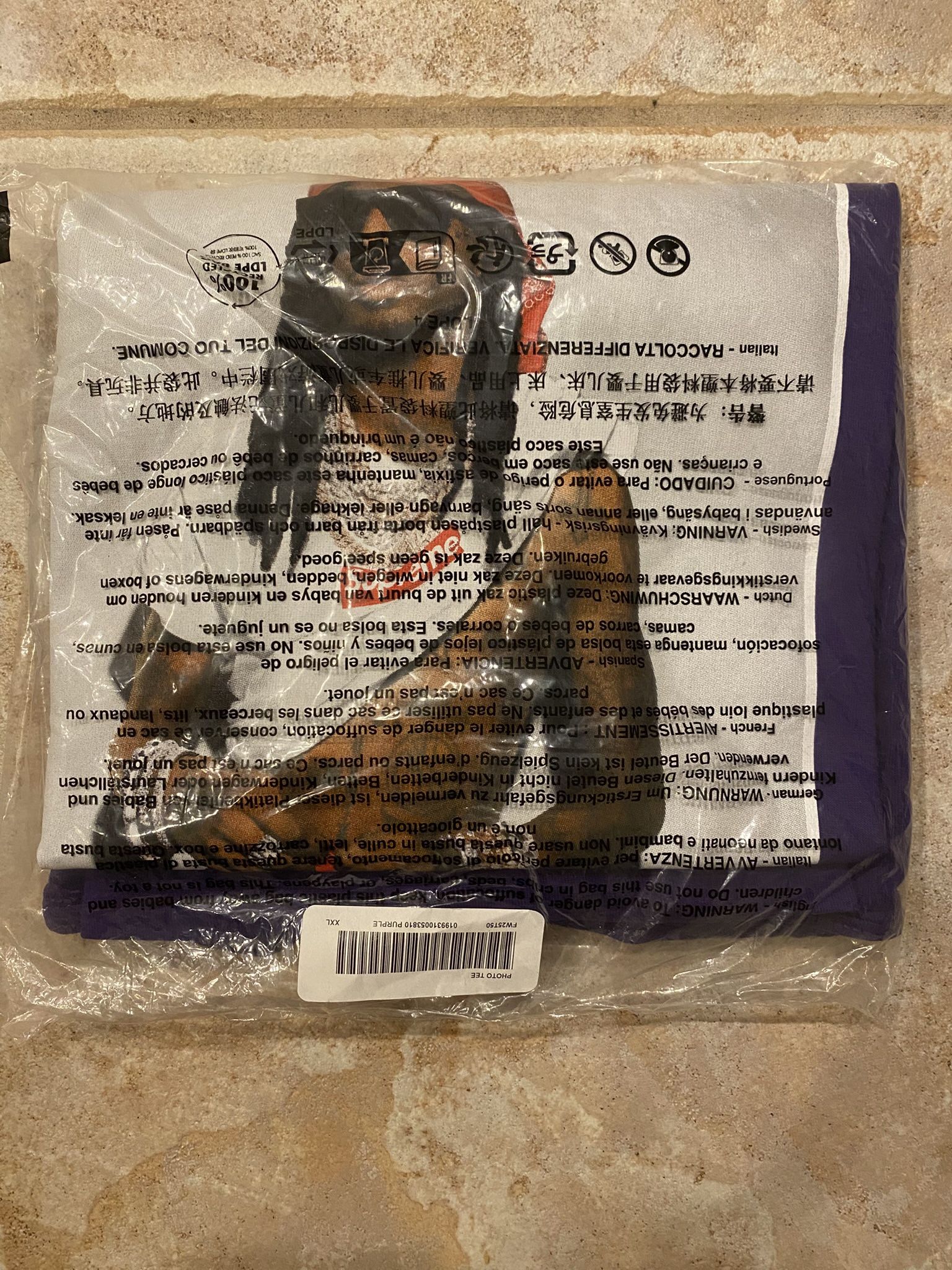 Supreme Playboi Carti Tee Purple XXL